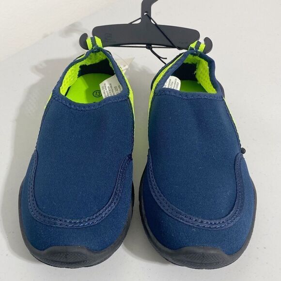 Wave Zone Boys Navy & Lime Green Water Shoes, Toddler Size 9 - Picture 4 of 9